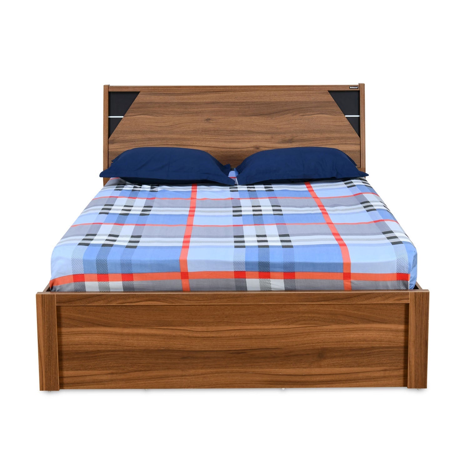 Nilkamal Fremont Engineered Wood King Box Bed (Walnut /  Wenge)