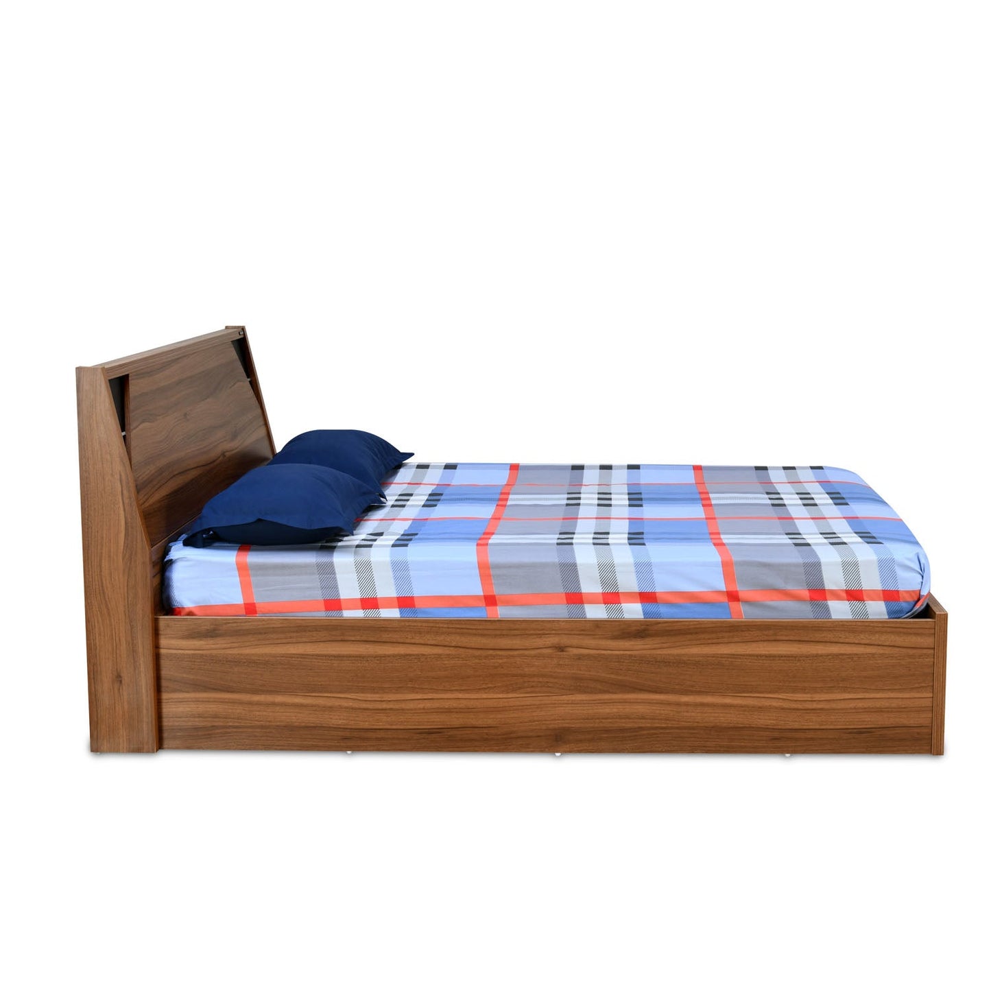 Nilkamal Fremont Engineered Wood King Box Bed (Walnut /  Wenge)