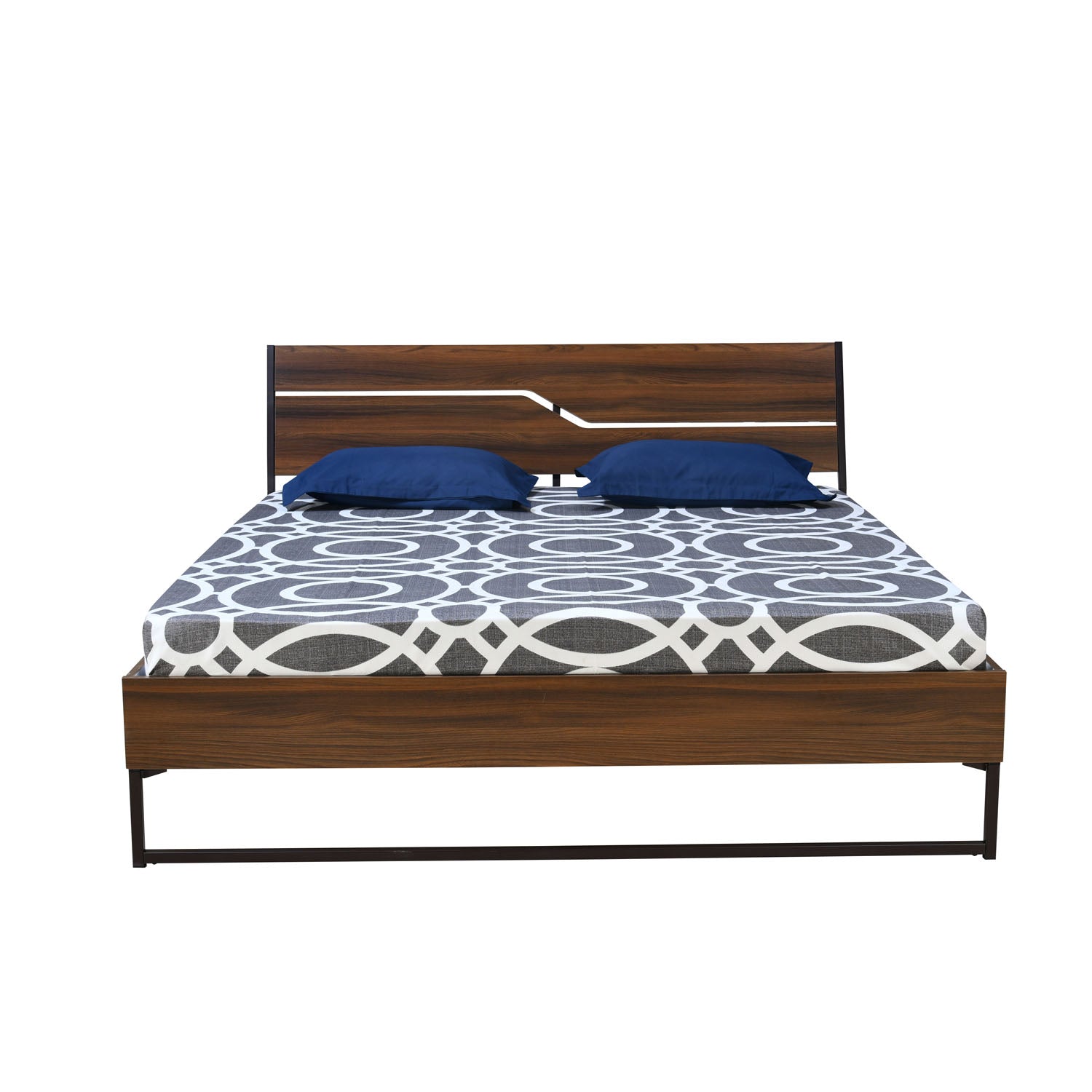 Nilkamal Fusion Engineered Wood King Bed (Classic Walnut)