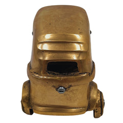 Brass Auto Rickshaw Miniature, Peetal Tuk-Tuk Showpiece, Handcrafted Three-Wheeler Décor, Pittal Decorative Collectible,Gold, 3 Inch, 1 Piece