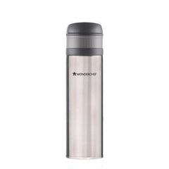 Uni-Bot, 500ml, Silver, Double Wall Stainless Steel Vacuum Insulated Hot and Cold Flask, Ultra Light, Spill and Leak Proof, 2 Years Warranty