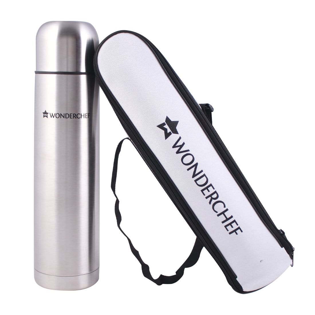 Hot-Bot, 750ml, Double Wall Stainless Steel Vacuum Insulated Hot and Cold Flask with Travel Pouch, Copper Plated Inner Wall, Spill & Leak Proof, 2 Years Warranty
