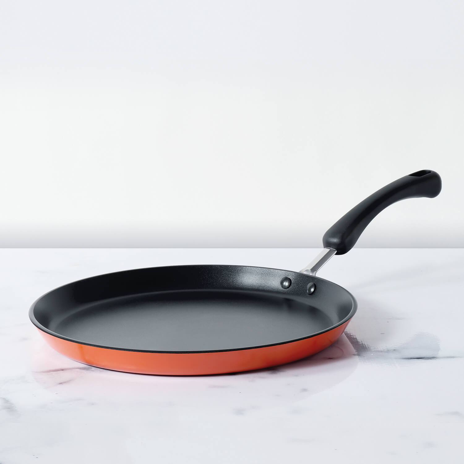 Meyer Premium Non-Stick (4mm thick)28cm Flat Dosa Tawa, Orange