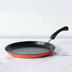 Meyer Premium Non-Stick (4mm thick)28cm Flat Dosa Tawa, Orange