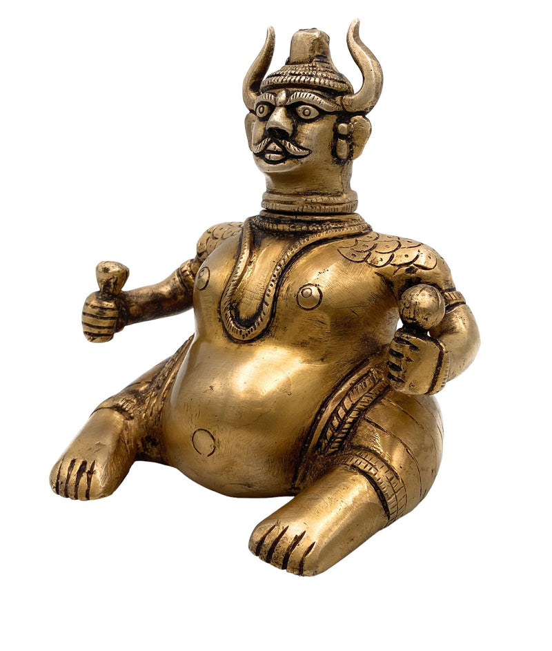 Bhunes Brass Decorative Traditional Diya Oil Lamp Vilakku Kiran Lamp For Temples, Puja, Gifts, Home Décor,Gold, 5.5 Inch, 1 Piece