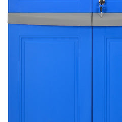 Nilkamal Freedom Big 1 (FB1M) Plastic Storage Cabinet with Mirror (Deep Blue & Grey)