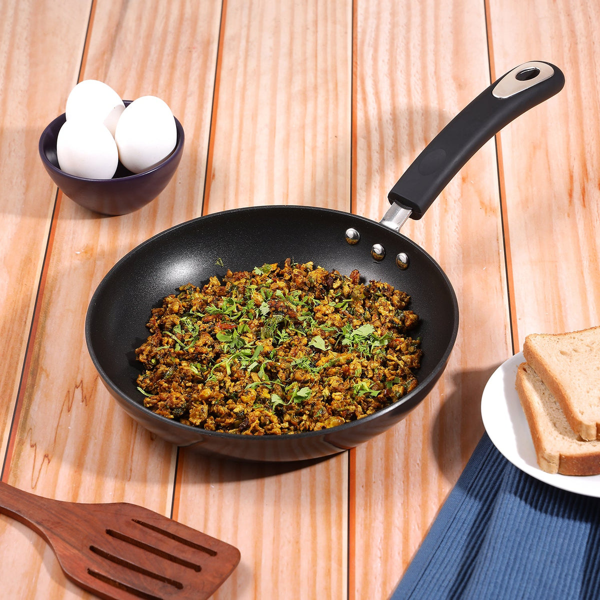 Vinod Hanos Non Stick Frypan  (Induction Friendly) - 22 cm