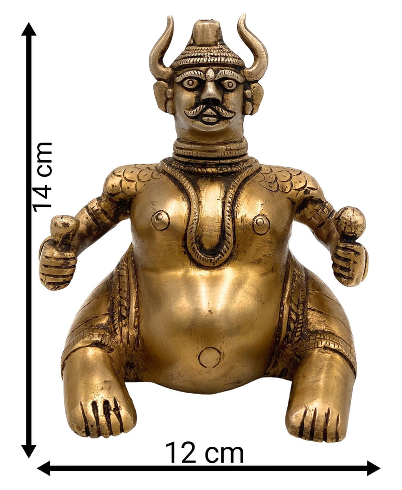 Bhunes Brass Decorative Traditional Diya Oil Lamp Vilakku Kiran Lamp For Temples, Puja, Gifts, Home Décor,Gold, 5.5 Inch, 1 Piece