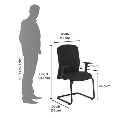 Nilkamal Gary Visitor Chair (Black)