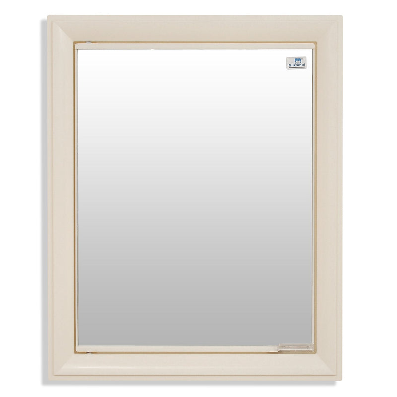 Nilkamal Gem Plastic Cabinet with Mirror (Ivory)
