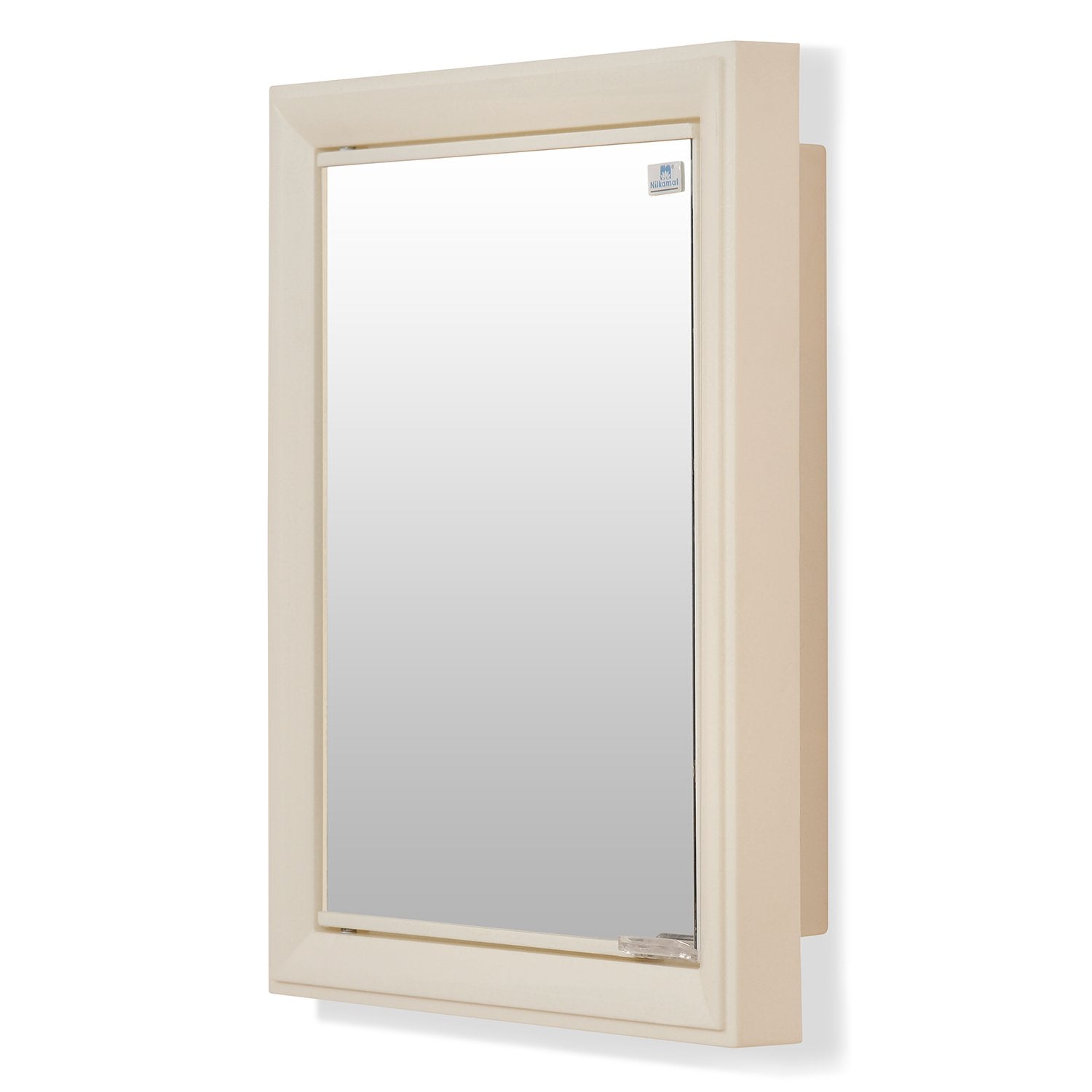 Nilkamal Gem Plastic Cabinet with Mirror (Ivory)