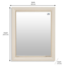 Nilkamal Gem Plastic Cabinet with Mirror (Ivory)