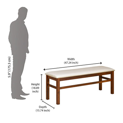 Nilkamal Gem Multi Use Long Sitting Bench for Living Room | Dining Room (Cappuccino)