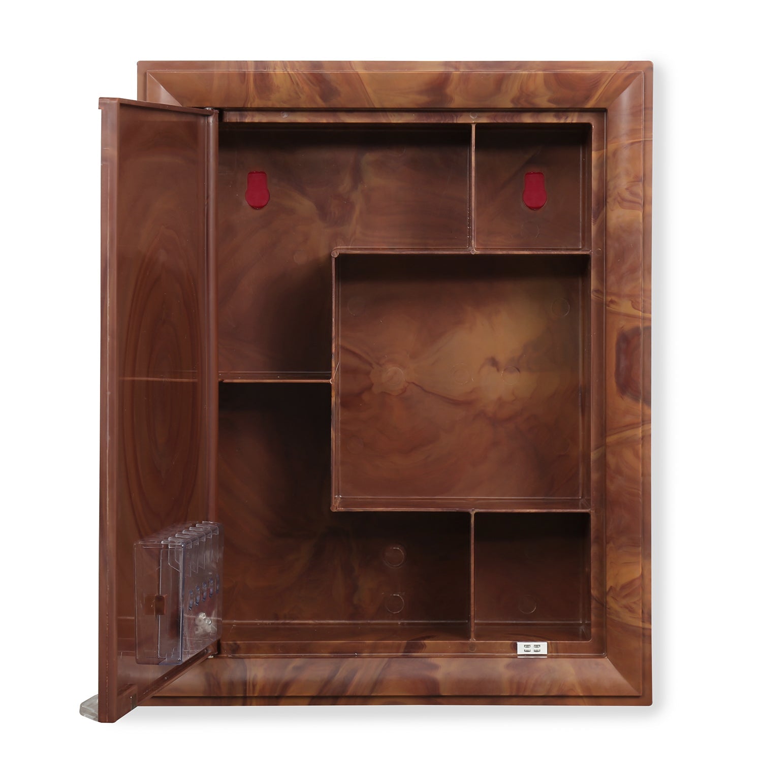 Nilkamal Gem Plastic Cabinet with Mirror (Mango Wood)