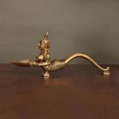 Brass Naag Kanya Pooja Spoon (10 Inch)