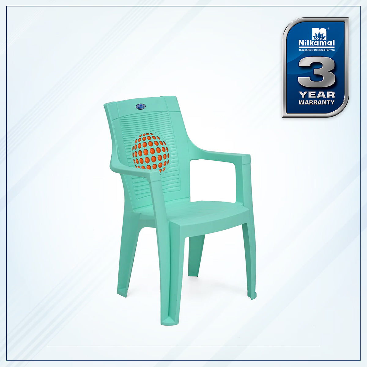 Nilkamal Globe 3D Plastic Arm Chair