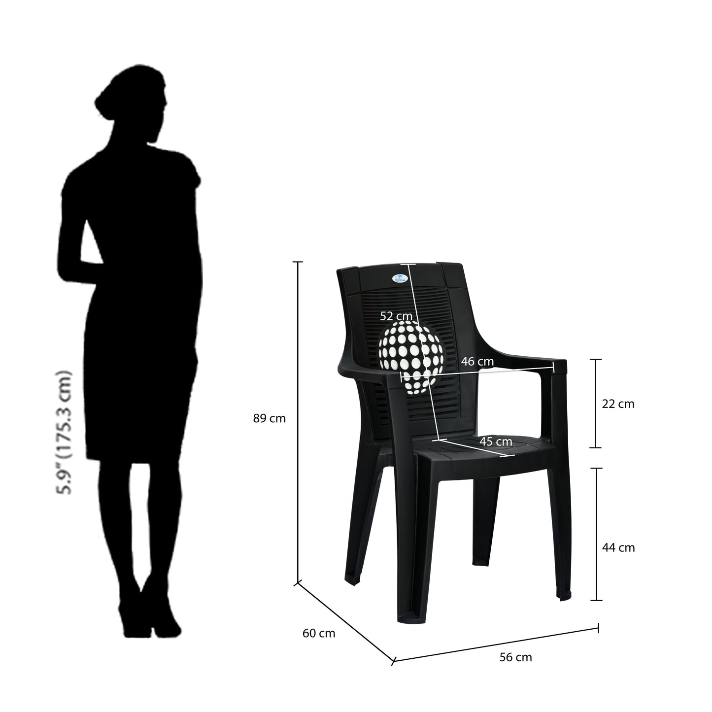 Nilkamal Globe Plastic Arm Chair