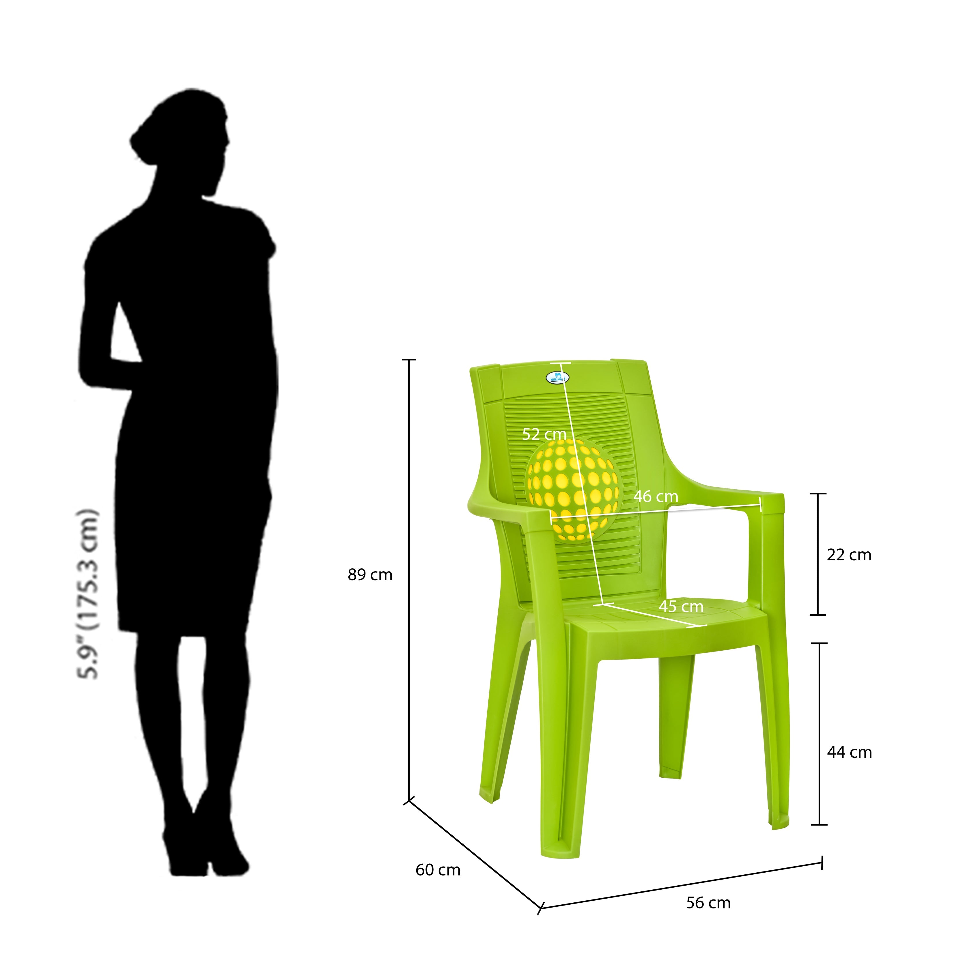 Nilkamal Globe Plastic Arm Chair