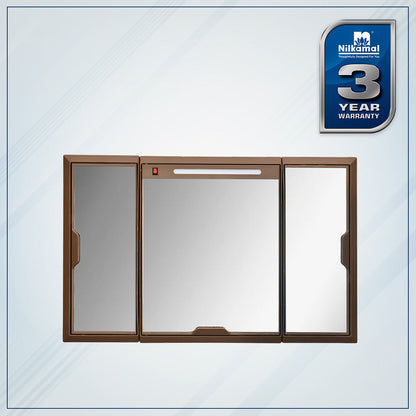 Nilkamal Glory Plastic Cabinet Set with Mirror and LED Diffused Light