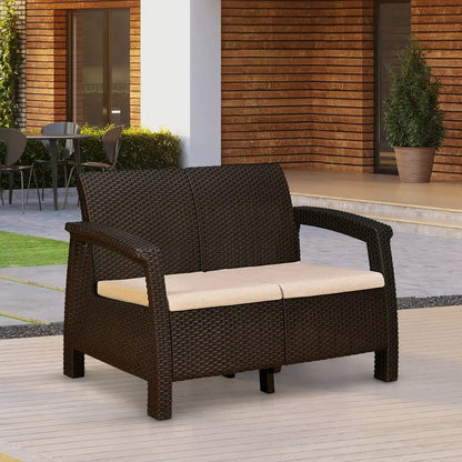 Nilkamal Goa Two Seater Plastic Sofa Set with Cushion