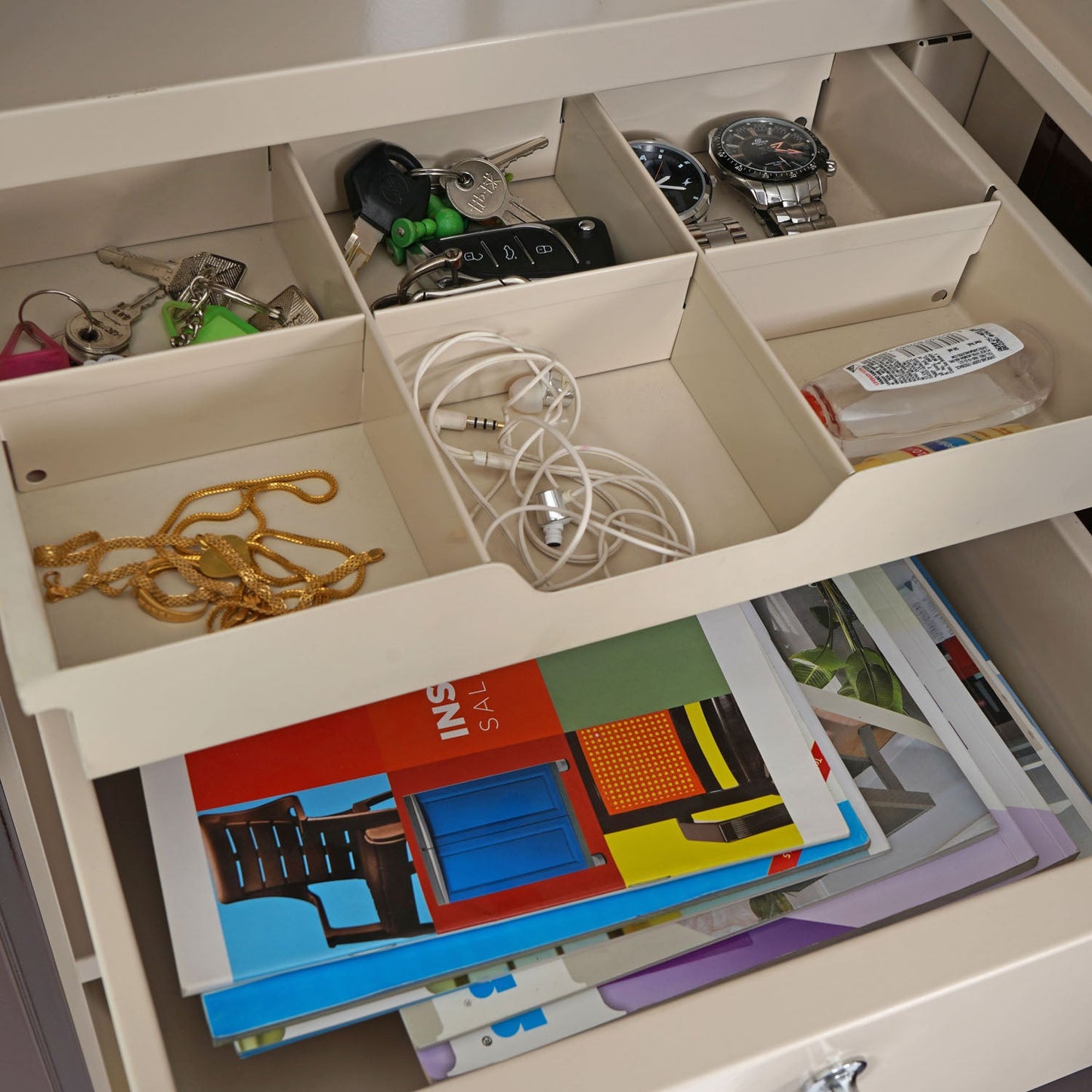 Nilkamal Grace Home Mirror Storage (Brown / Ivory)