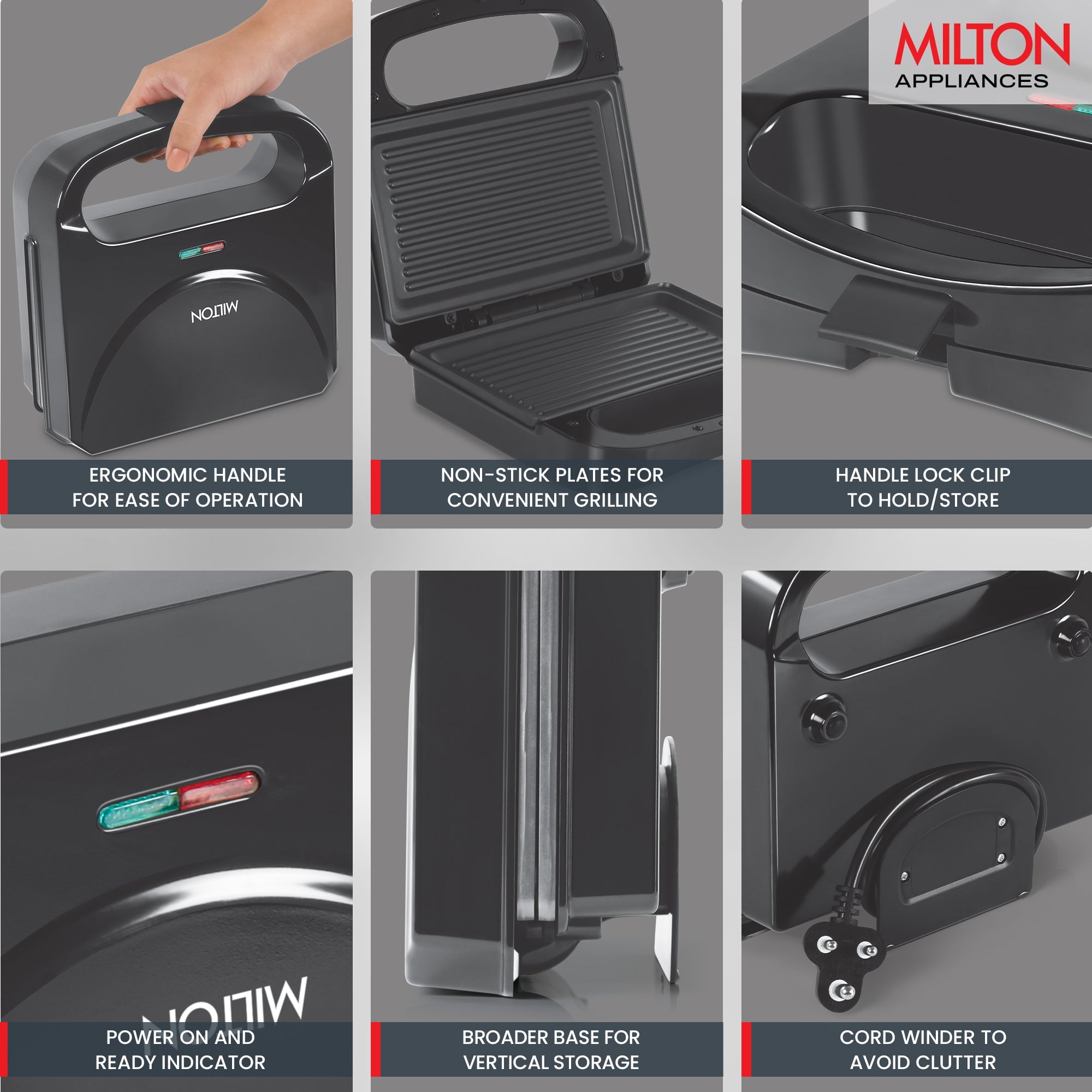 Sandwich Griller HSG022 (Milton)