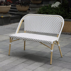 Edoardo Wicker 2 Seater Garden Bench for Outdoor Park