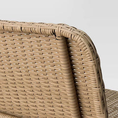 Ricci Wicker 2 Seater Garden Bench for Outdoor Park (Honey)