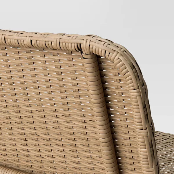 Ricci Wicker 2 Seater Garden Bench for Outdoor Park (Honey)