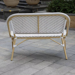 Edoardo Wicker 2 Seater Garden Bench for Outdoor Park