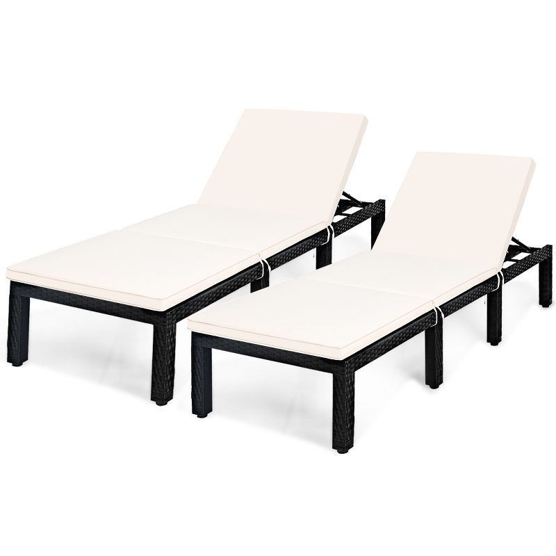 Bloom Outdoor Swimming Poolside Lounger Set of 2  (Black)