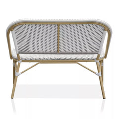 Edoardo Wicker 2 Seater Garden Bench for Outdoor Park