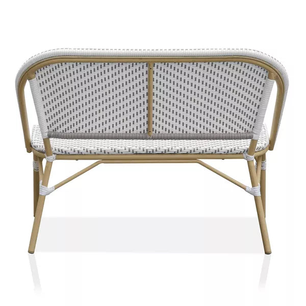 Edoardo Wicker 2 Seater Garden Bench for Outdoor Park