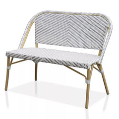 Edoardo Wicker 2 Seater Garden Bench for Outdoor Park