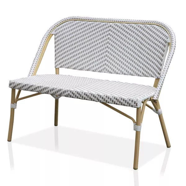 Edoardo Wicker 2 Seater Garden Bench for Outdoor Park