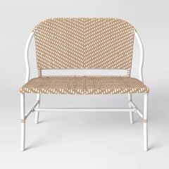 Conti Wicker 2 Seater Garden Bench for Outdoor Park