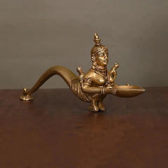 Brass Naag Kanya Pooja Spoon (10 Inch)