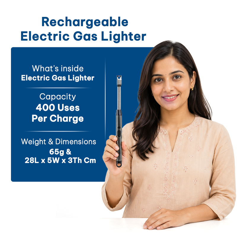 Rechargeable Electric Gas Lighter (Stainless Steel)