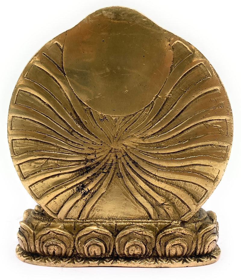 Brass Tibetan Tara Maa Idol | Green & White Tara Murti, Tibetan Goddess Tara Statue for Pooja, Home Decor, Meditation & Spiritual Gifts,Gold, 6.5 Inch, 1 Piece