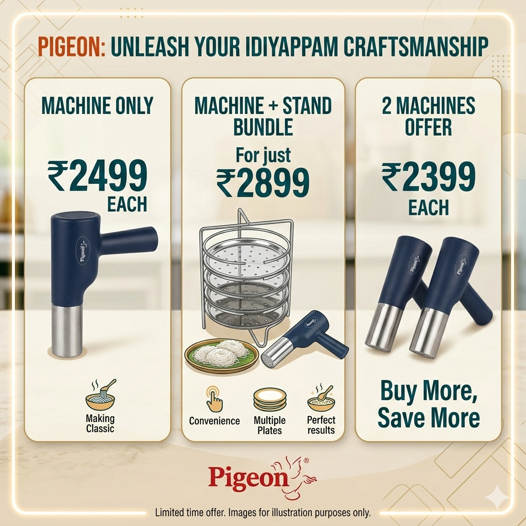 Pigeon Idiyappam Maker - Bundle Offers