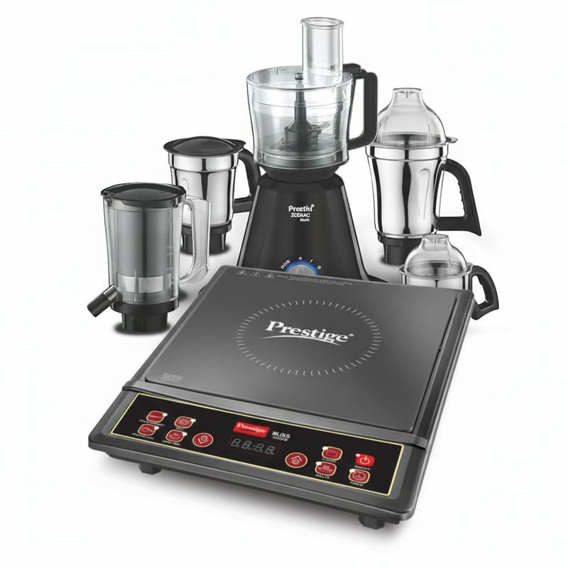 Preethi Zodiac Mixer & Prestige Induction Combo - Complete Cooking Solution-1