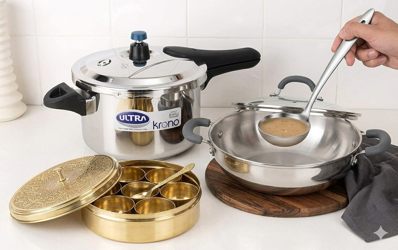 Complete Sambar Preparation Combo Set - Traditional South Indian Cooking