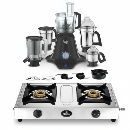 Gas Stove & Mixer Multi-Brand Combo - Preethi Bundle