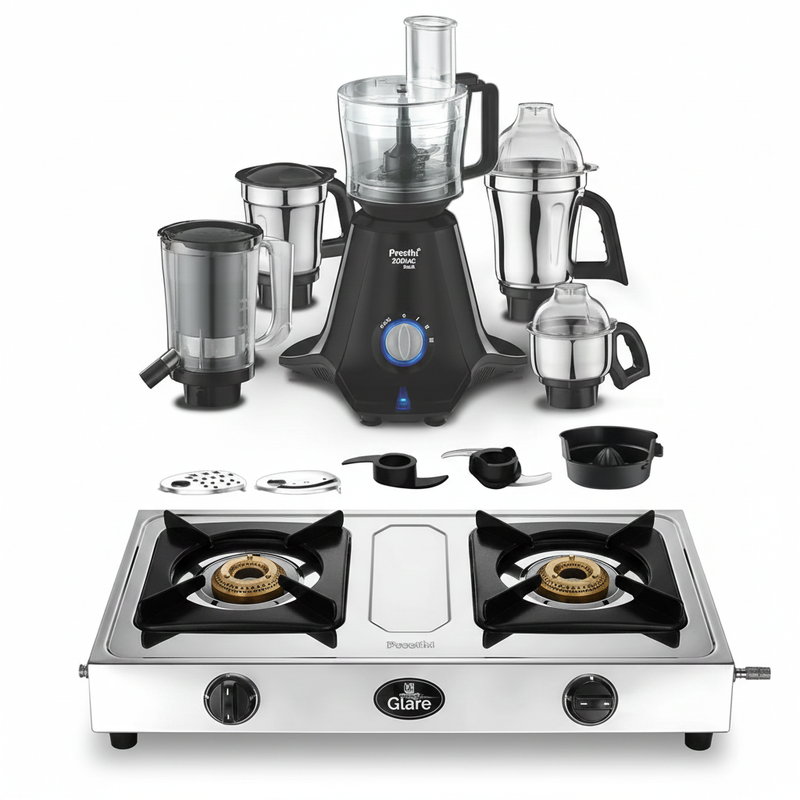 Gas Stove & Mixer Multi-Brand Combo - Preethi Bundle-1