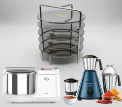 Vada & Vadagam Making Combo - Wet Grinder, Vadagam Stand & Mixer Bundle-1