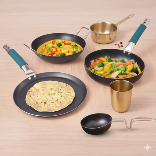 Iron & Bronze Combo - Traditional Cookware & Serveware Bundle