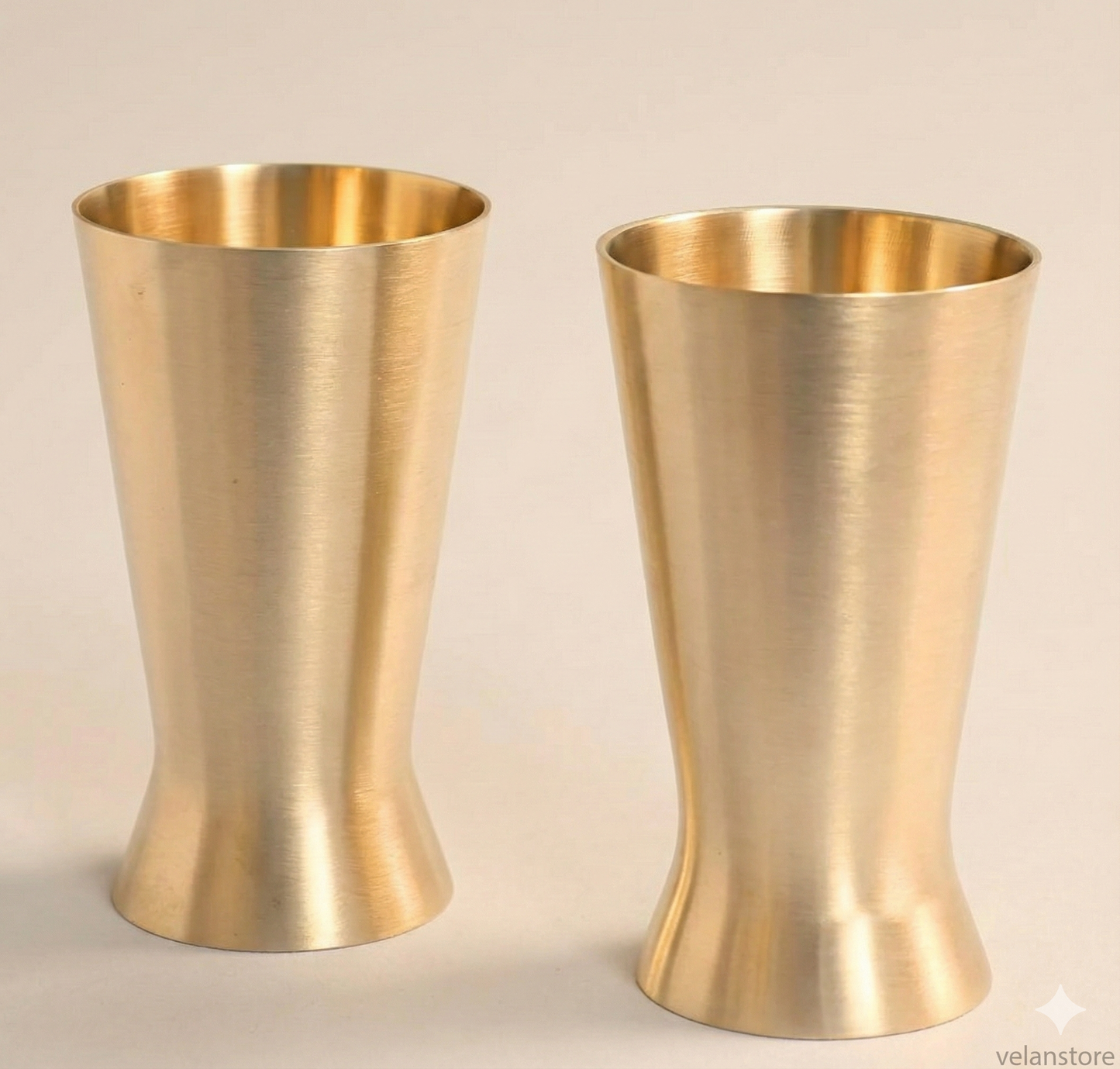 प्योर कंसा वाइन ग्लास सेट (मेटल फिनिश)