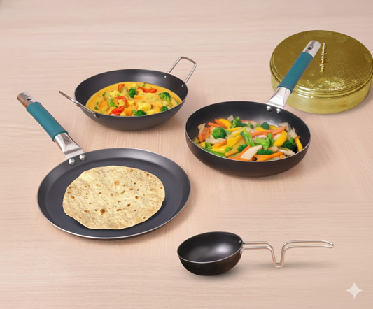 Iron & Brass Combo - Traditional Metal Utensils Bundle