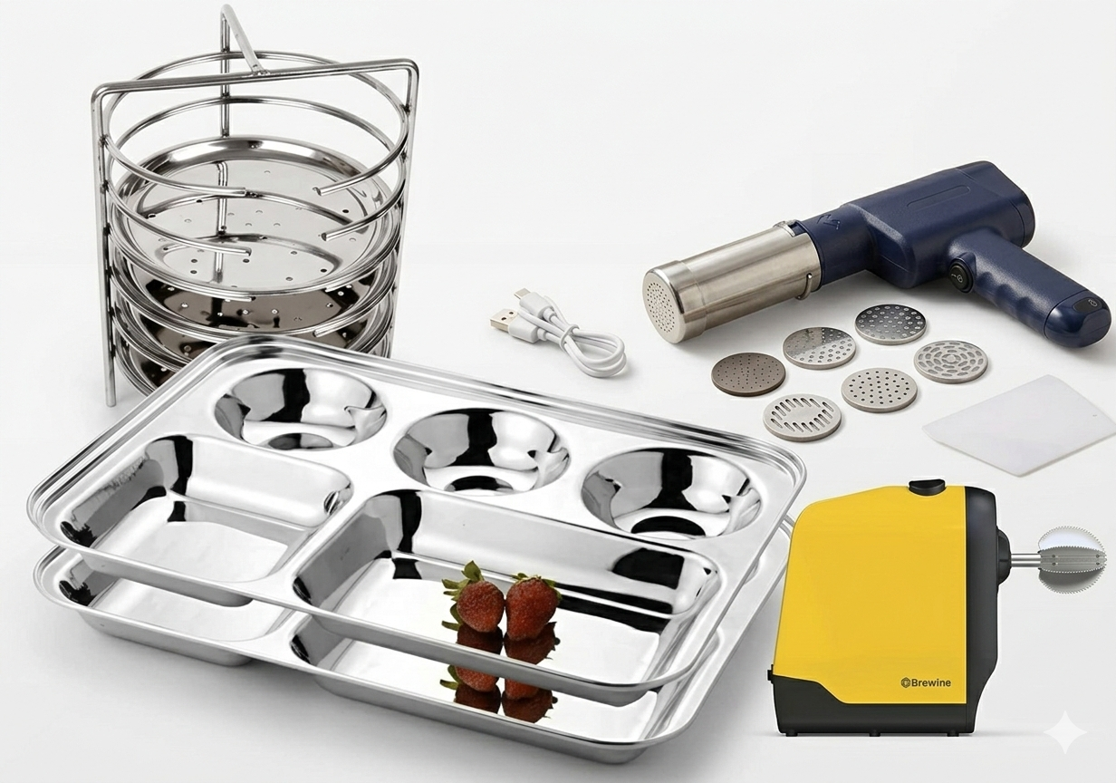 Complete Idiyappam Maker Combo Set - Traditional & Modern