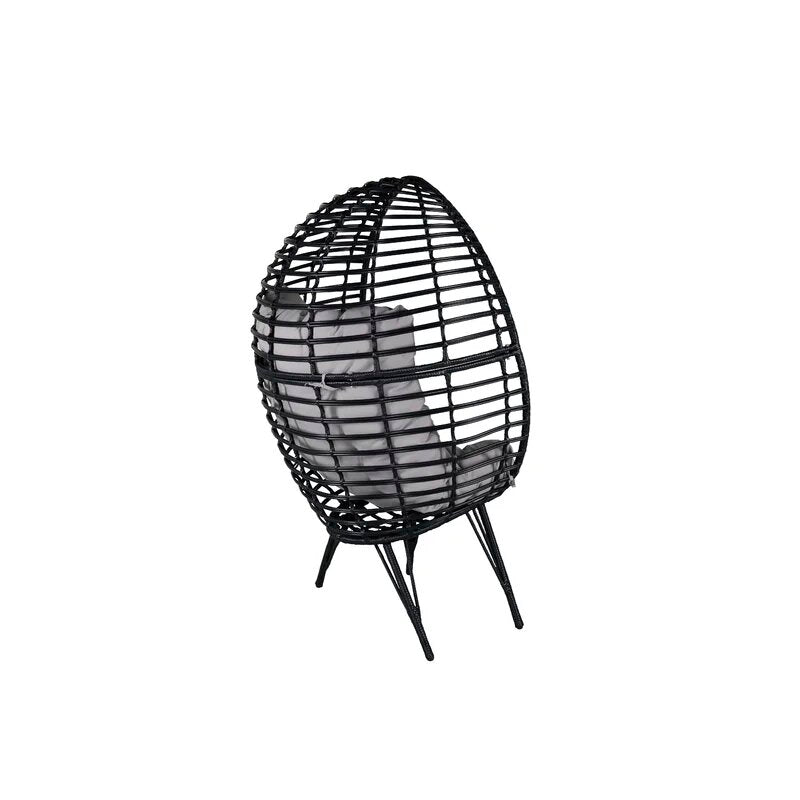 Rosiello Single Seater Swing Basket For Balcony & Garden (Black)